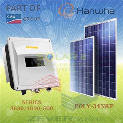 Công suất 2Kw Điện Mặt  Hòa Lưới  (6 Tấm)